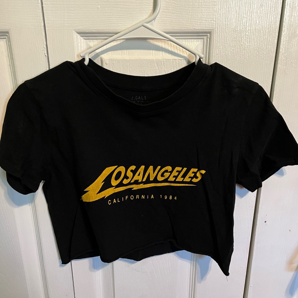 black brandy Melville cropped tee